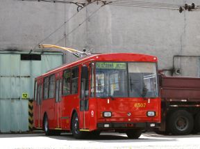 Trolejbus Škoda 14 Tr #6307 sa vrátil z GO